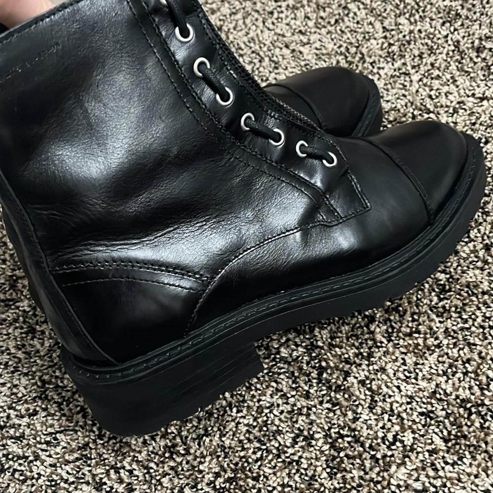 Allsaints Alaria Combat Leather Moto Black Boot, worn twice - Picture 6 of 9